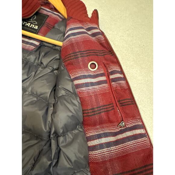Prana Showdown Striped Plaid puffer jacket - Picture 6 of 7